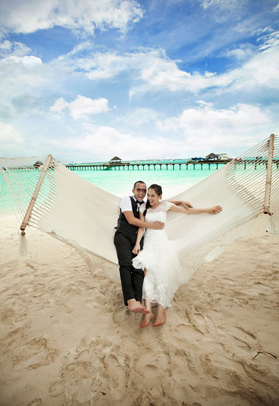 Ngắm ảnh cưới lung linh của Ngọc Thạch ở Maldives